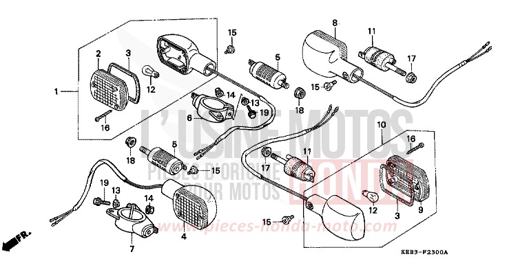 CLIGNOTANT de CA125 REBEL NOIR (NH1) de 1995